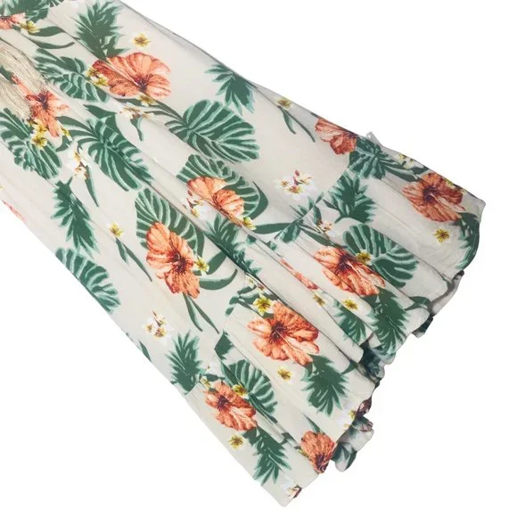 MISS ME Floral  Crochet Tassel Tie Neck Strappy Back Dress In Cream Size… - Picture 3 of 9